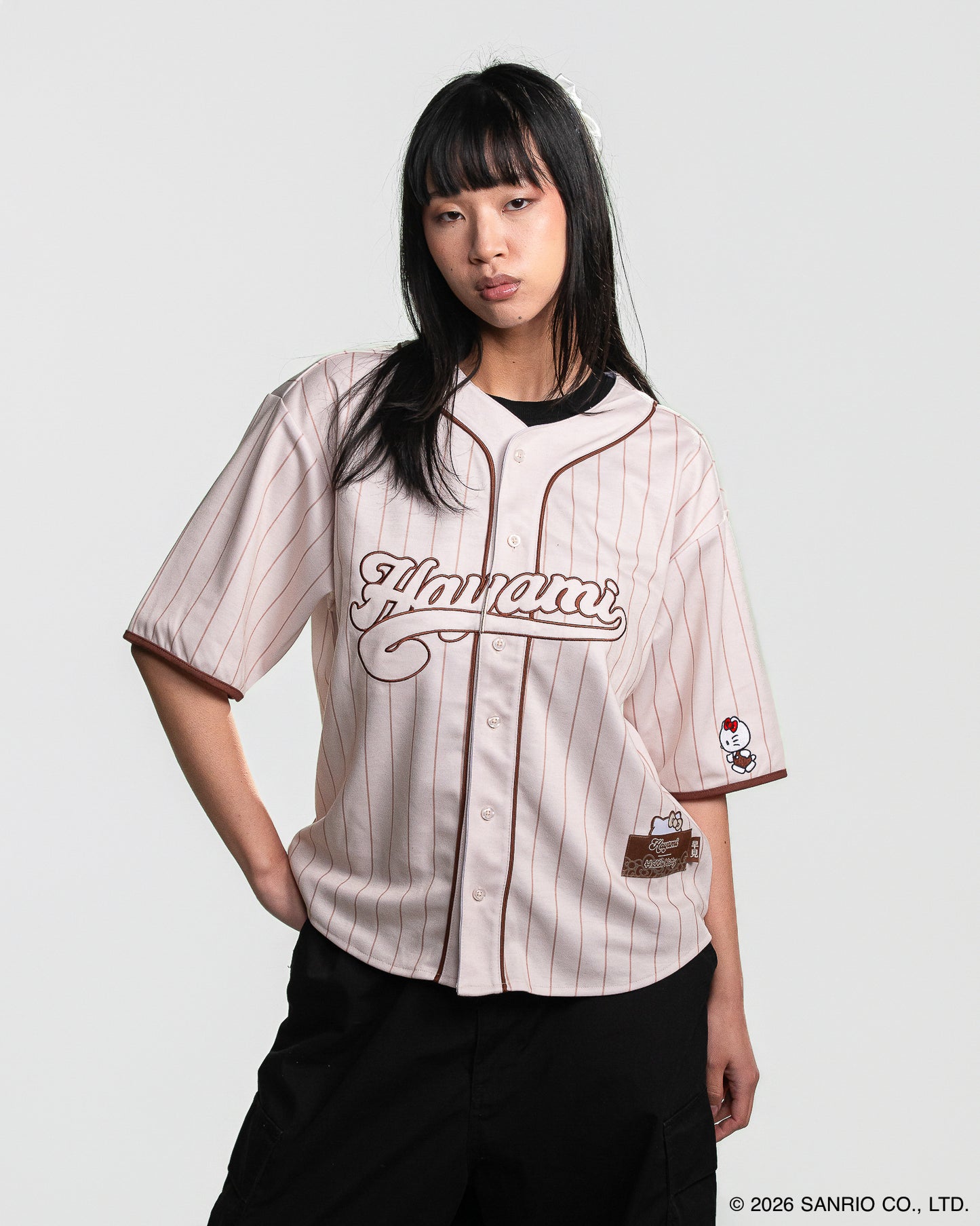 Jersey Baseball Beige Hayami | Hello Kitty